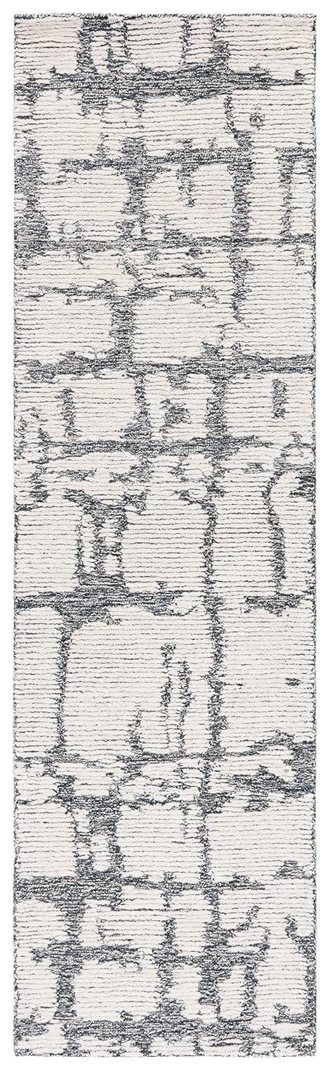 Martha Stewart Rugs Martha Stewart 4533 Hand Tufted Wool/Cotton Rug in Charcoal/Ivory