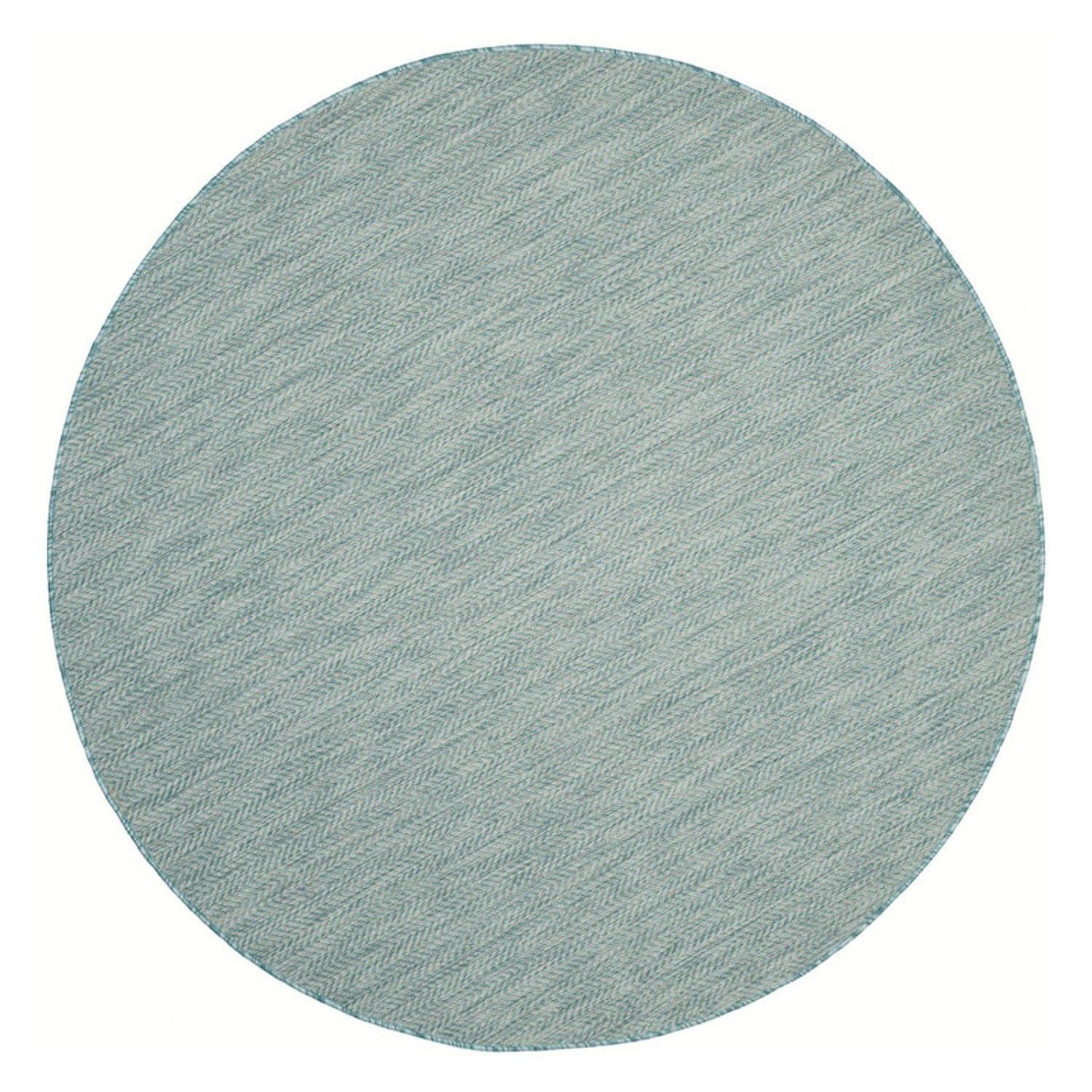 Courtyard CY8022 Power Loomed Indoor and Outdoor Accent Rug - Aqua/Grey - 2'x3'7" - Safavieh