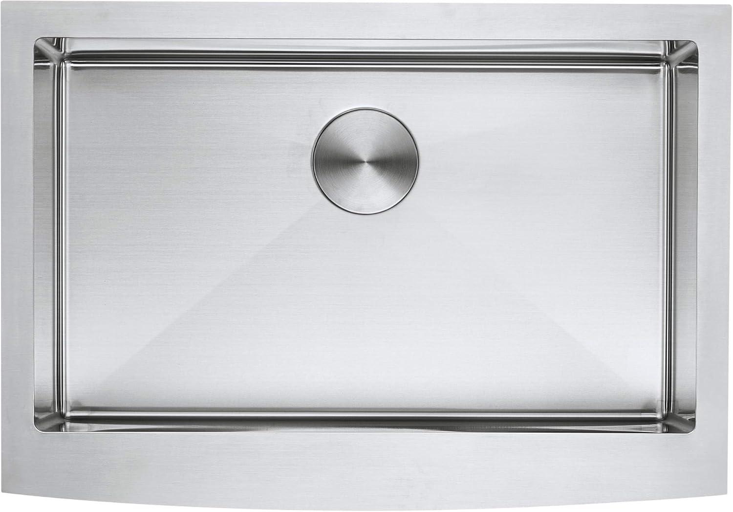 30-Inch Brushed Stainless Steel Farmhouse Apron-Front Sink