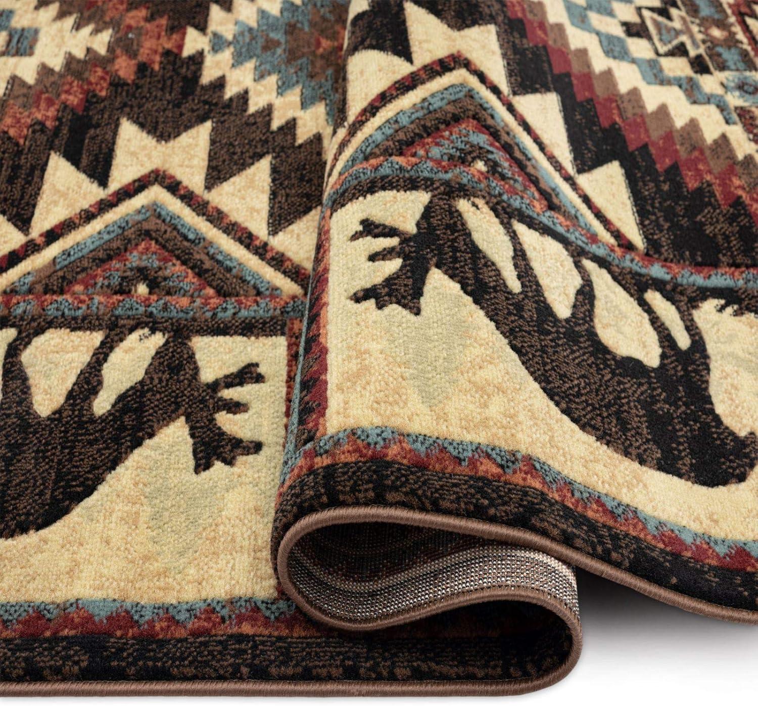 Home Dynamix Buffalo Southwest Lodge Moose Area Rug