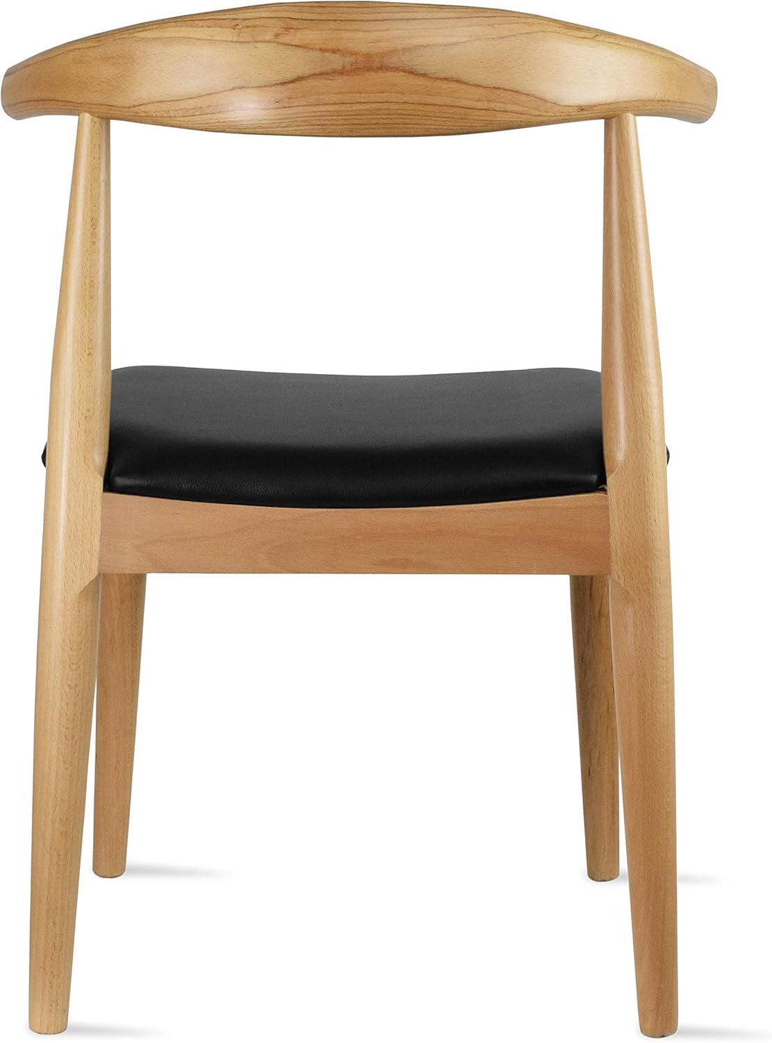 George Oliver Keniston Farmhouse Real Solid Wood Cushion Padded Open Wooden Dining Chair (Set of 2)