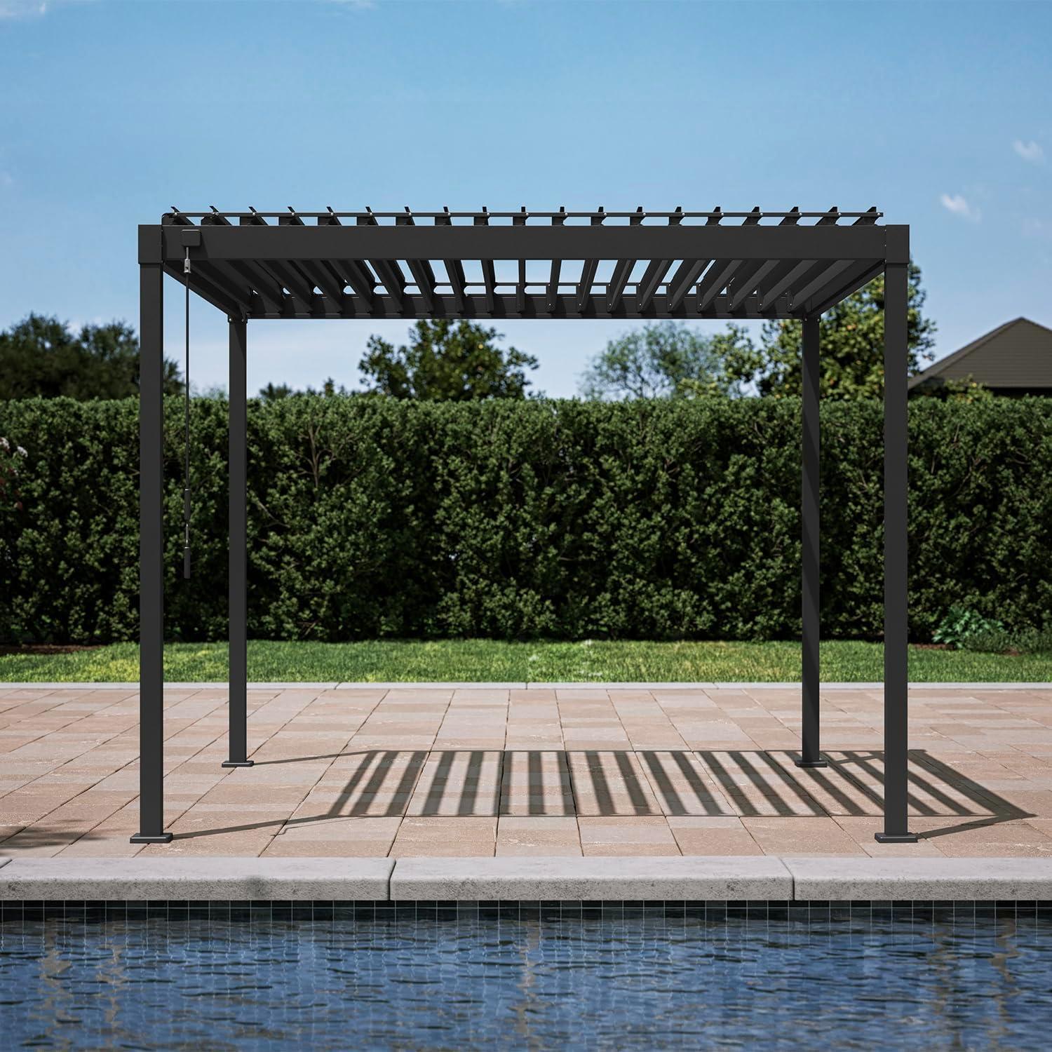 Mirador 80/88S Metal Frame Pergola with Adjustable Louvered Roof & Reviews | Wayfair