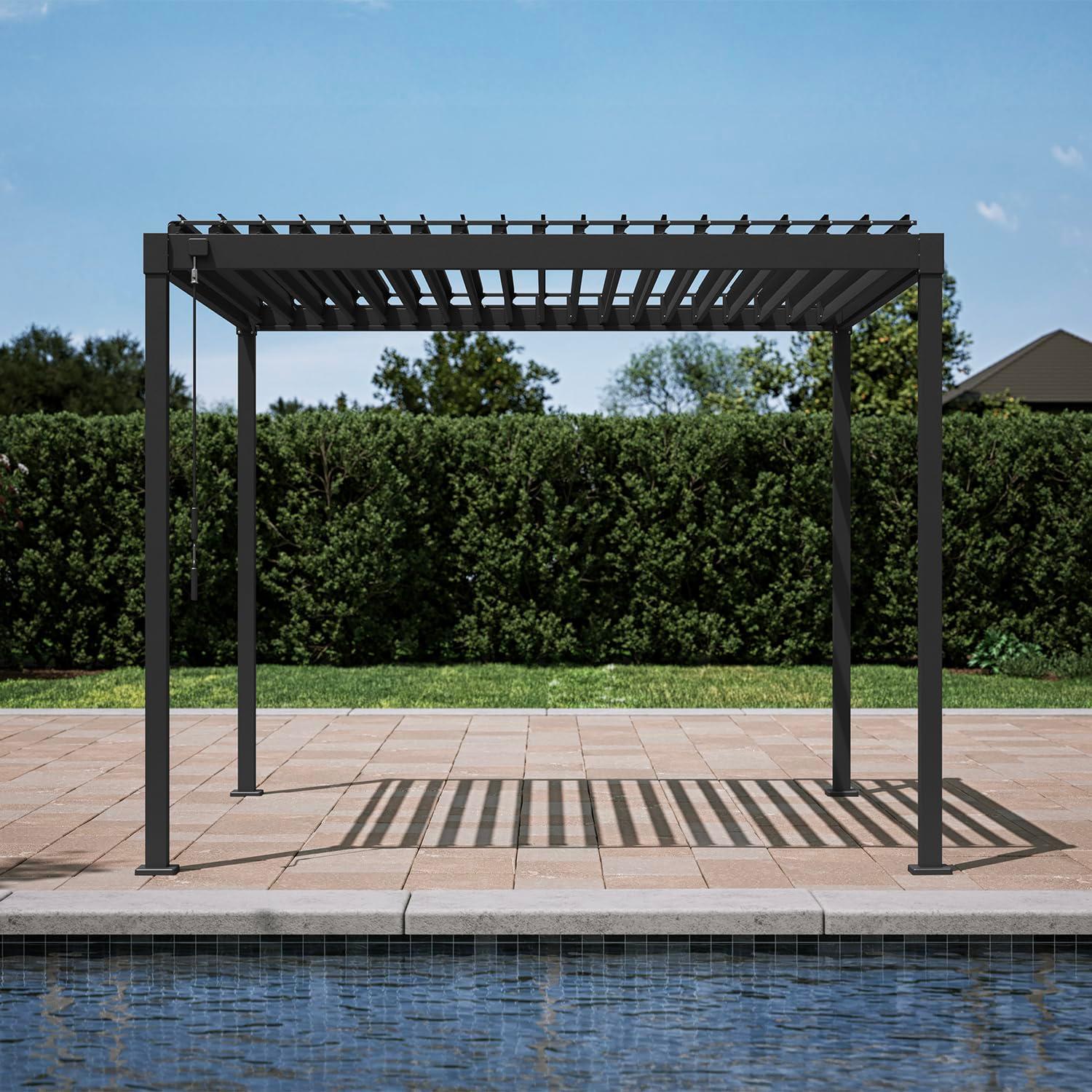 Mirador 80/88S Metal Frame Pergola with Adjustable Louvered Roof & Reviews | Wayfair