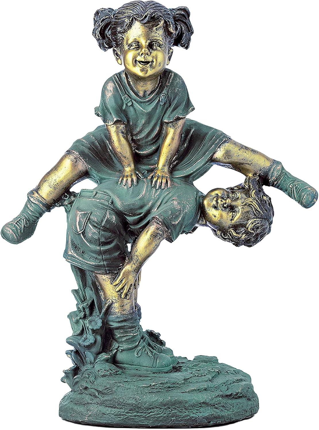 Alpine Corporation Niña Saltando sobre la Estatua Del Niño