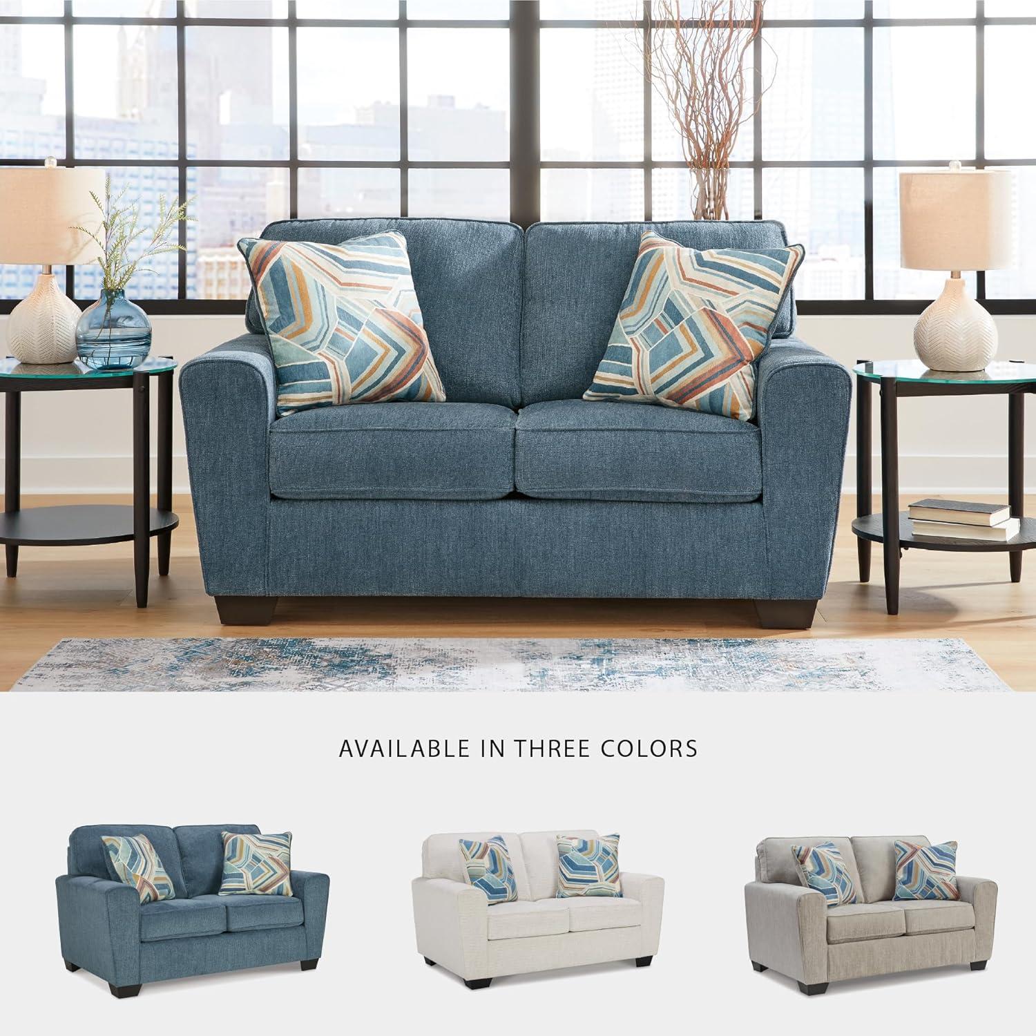 Signature Design by Ashley Cashton Blue Loveseat