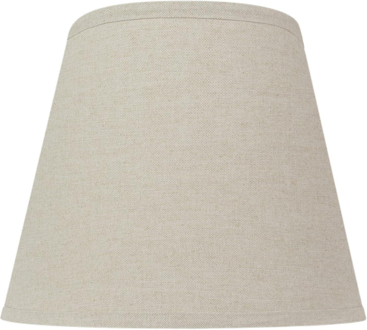 Tan Linen Empire Lampshade with Clip, 8-Inch