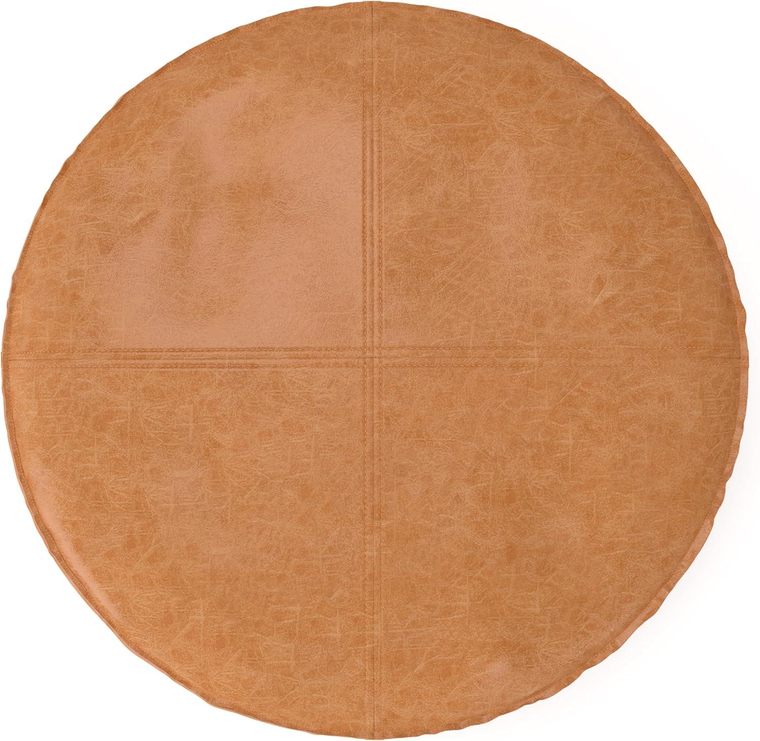 Brody Faux Leather Pouf