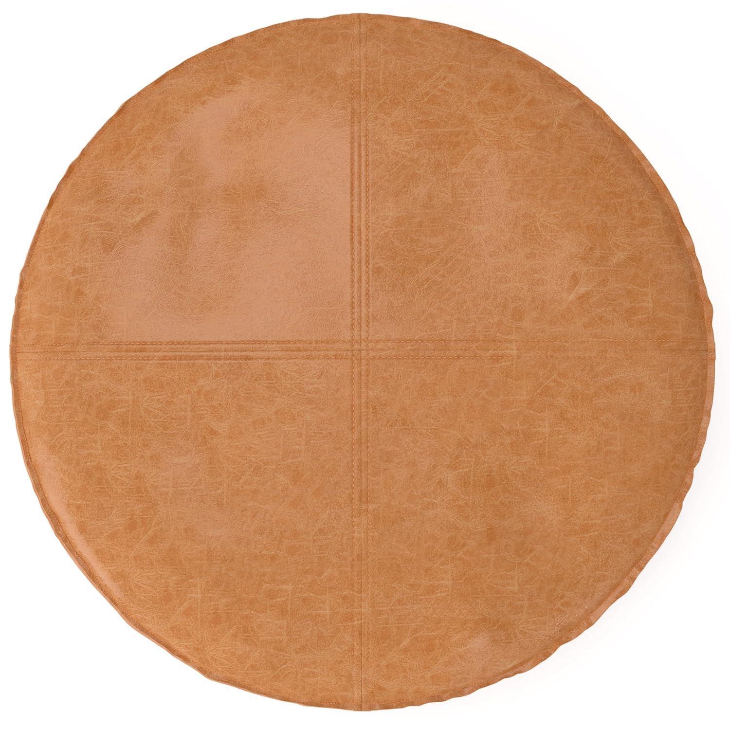 Simpli Home Brody Faux Leather Pouf