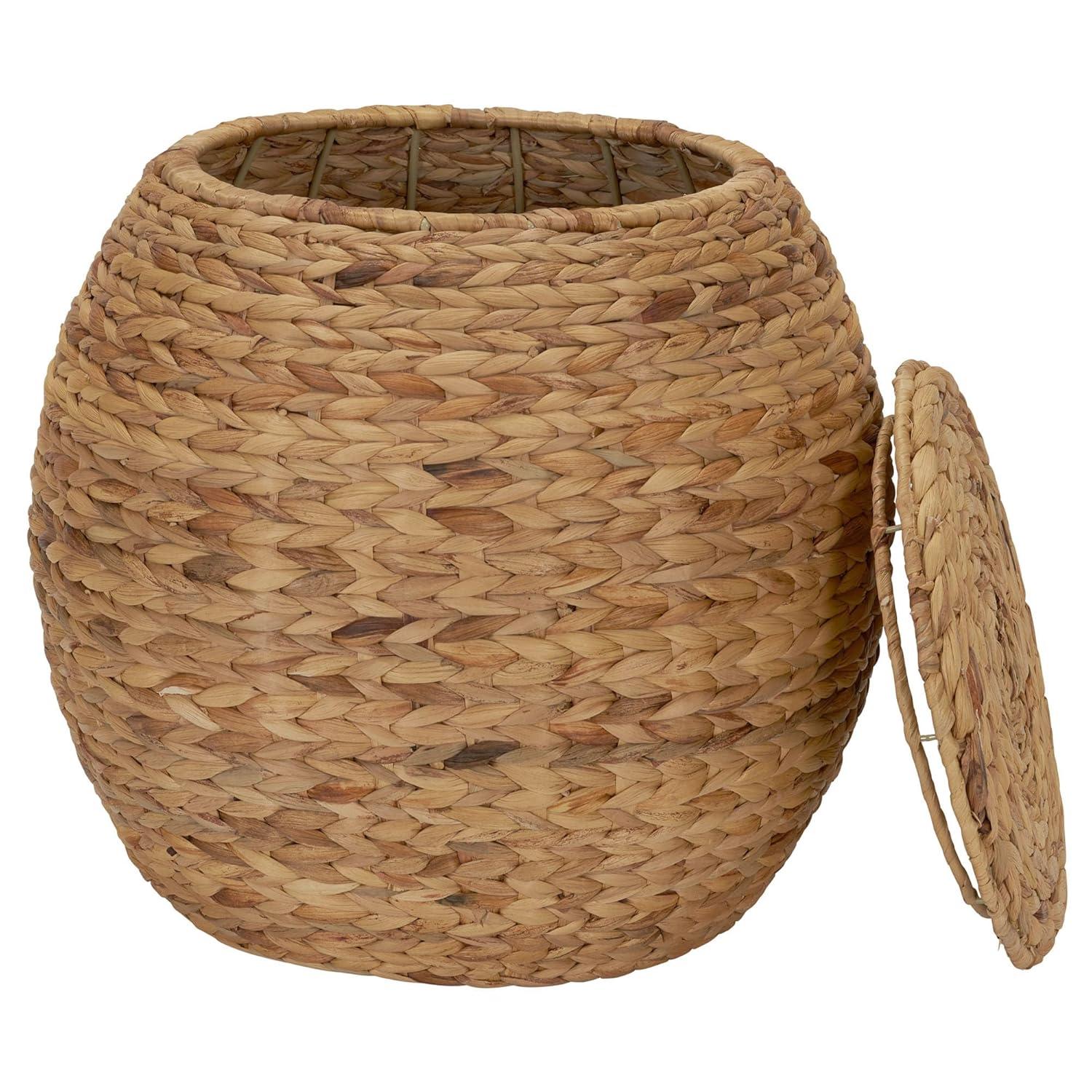 Household Essentials Ml-4105 Barrel Storage Tub W-Lid | Water Hyacinth
