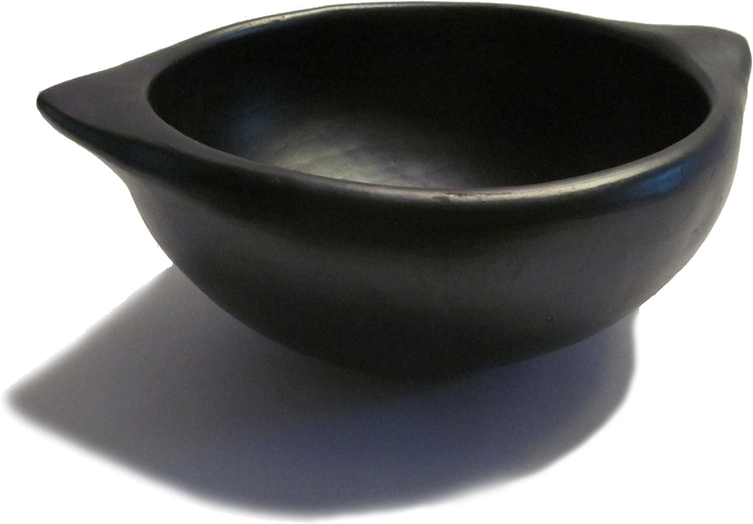 Extra Small Black Clay Transitional Soup Bowl