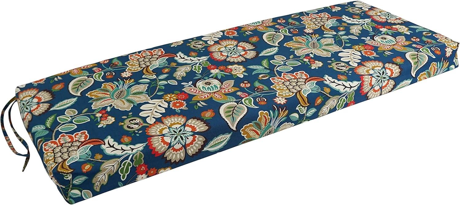 Blazing Needles 54-inch by 19-inch Patterned Outdoor Spun Polyester Bench Cushion 954X19-REO-65