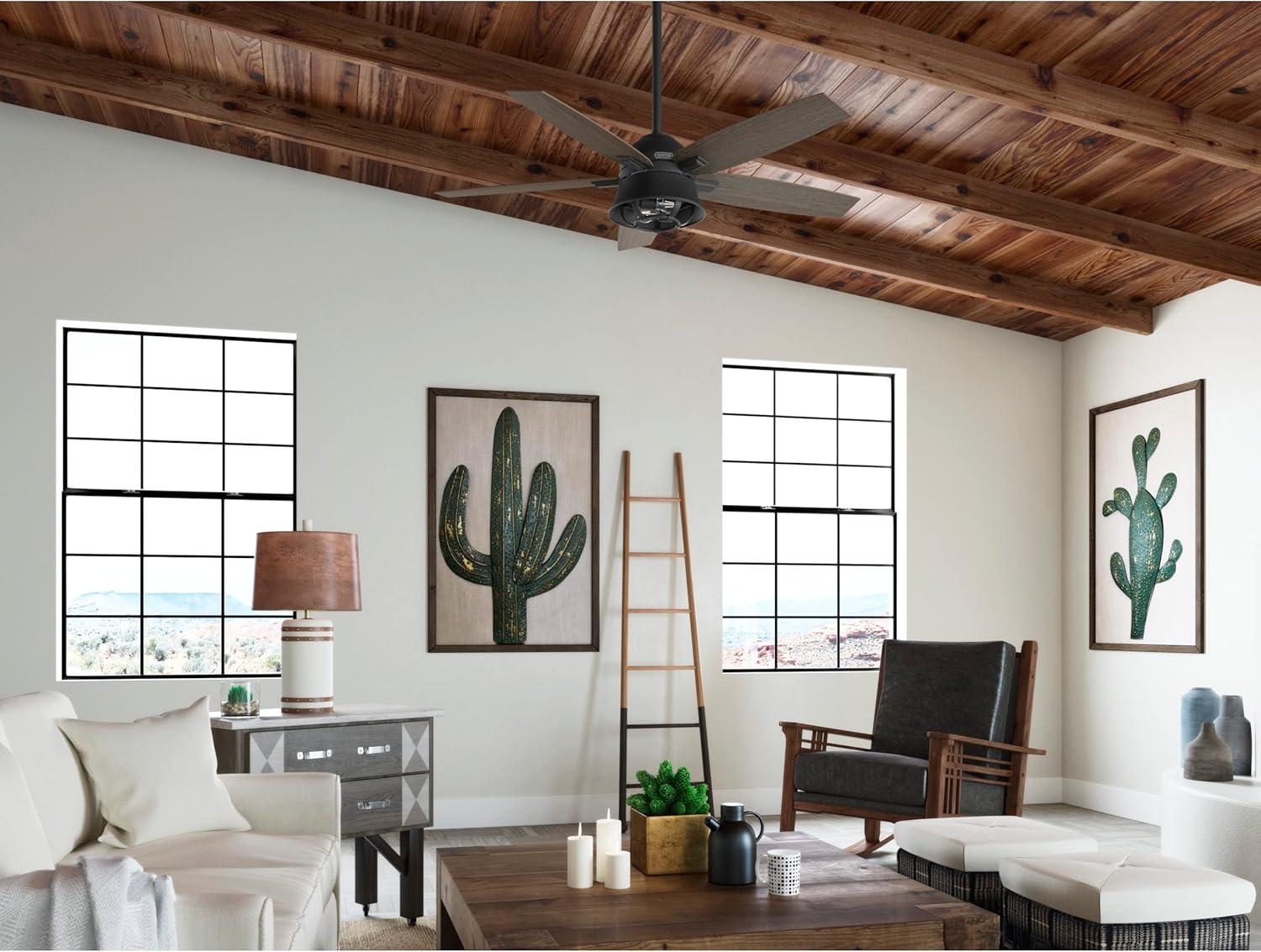 52" Hampshire 5 - Blade Ceiling Fan With LED Light Kit And Handheld Remote