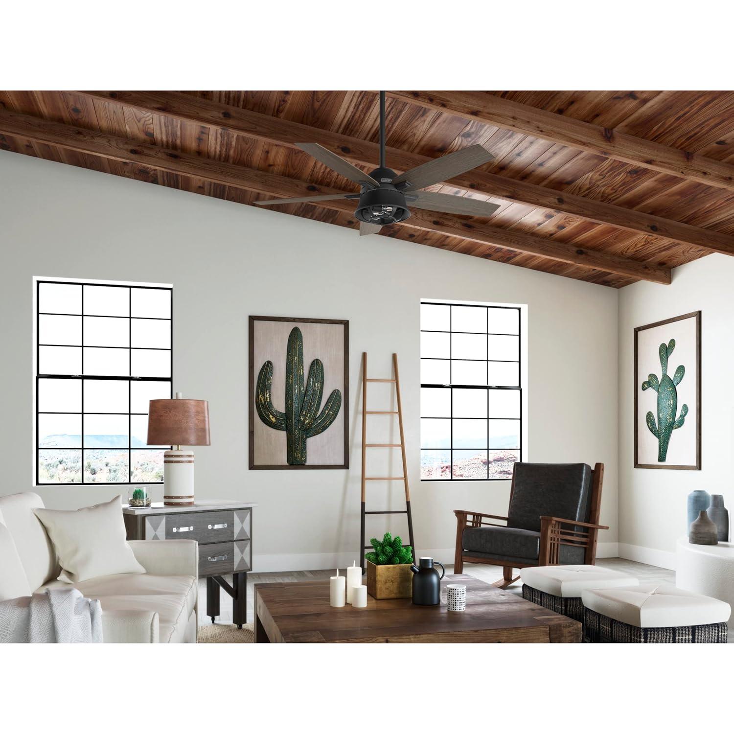 52" Hampshire 5 - Blade Ceiling Fan With LED Light Kit And Handheld Remote