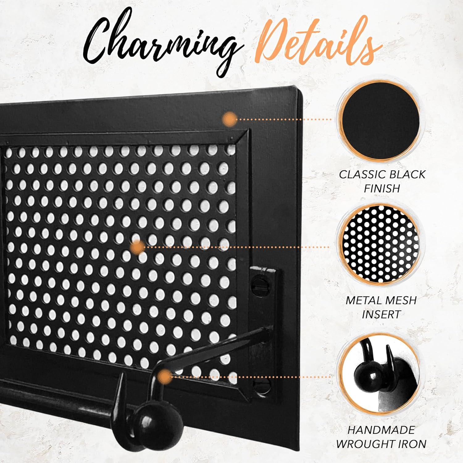 Wall Mount Rustic Toilet Paper Holder with Hole Punch Detail