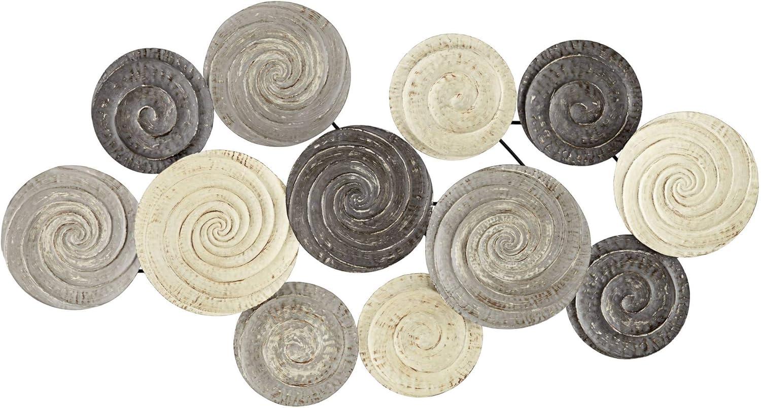 Dahlia Studios Spiral Circles 49 1/2" Wide Painted Modern Metal Wall Art