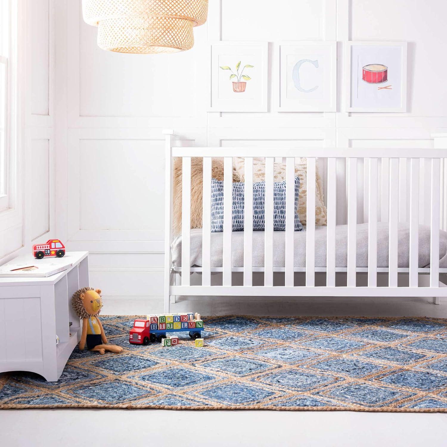 Unique Loom Braided Jute Bengal Geometric Indoor Braided Area Rug