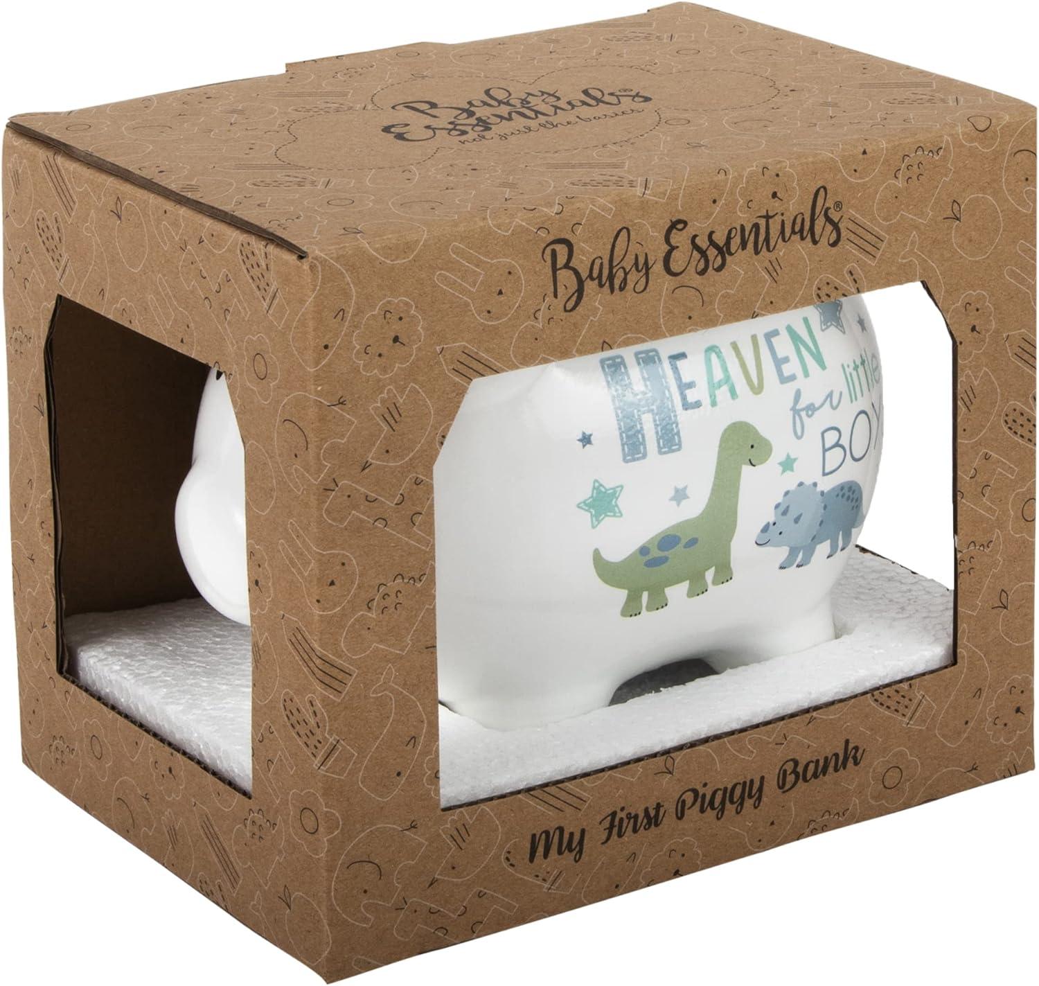 Baby Essentials My First Piggy Bank for Newborns, Infants and Toddlers in Thank Heaven Boys My First Piggy Bank