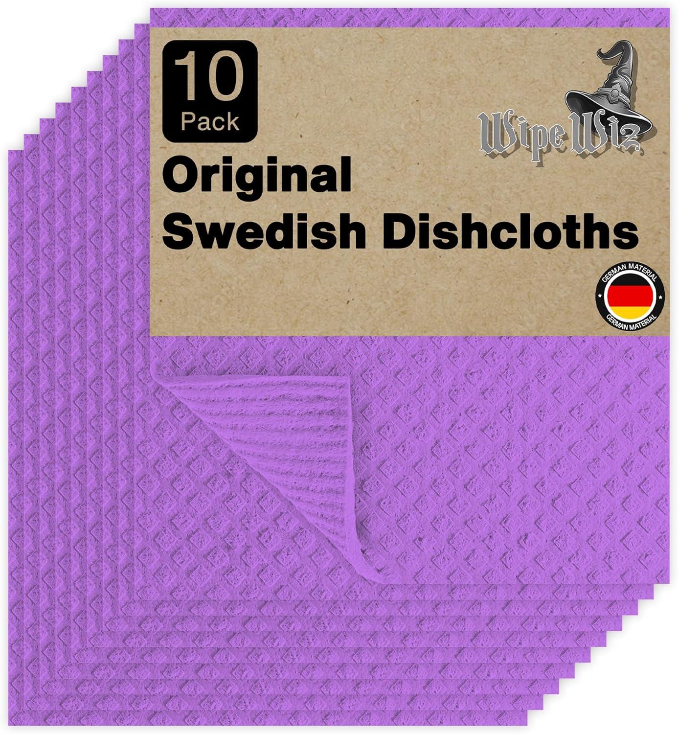 Swedish Wholesale Swedish Dish Cloths - 10 Pack Reusable, Purple