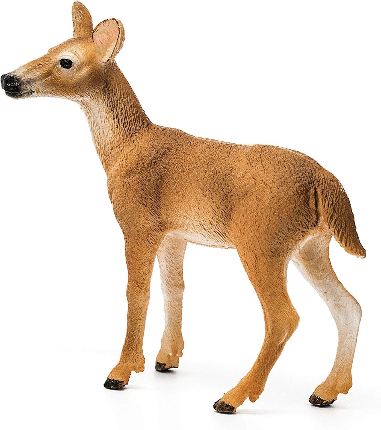 SCHLEICH 14819 White tailed doe Wild Life Toy Figurine for children aged 3-8 Years