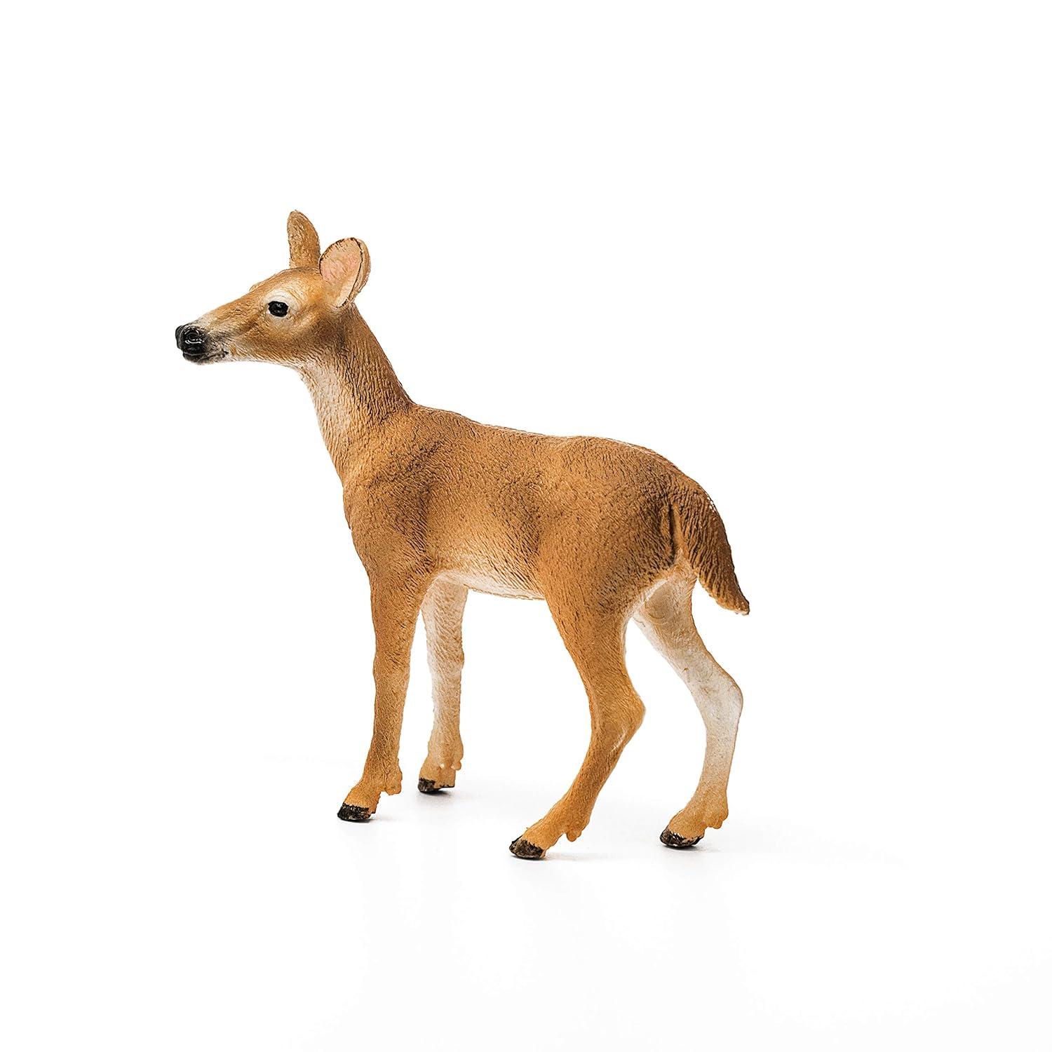 SCHLEICH 14819 White tailed doe Wild Life Toy Figurine for children aged 3-8 Years