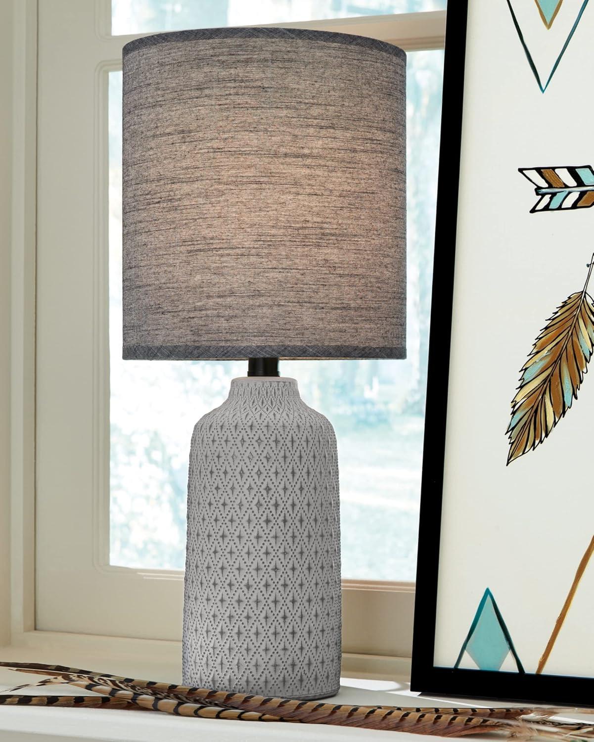 Donnford Ceramic Table Lamp Gray - Signature Design by Ashley