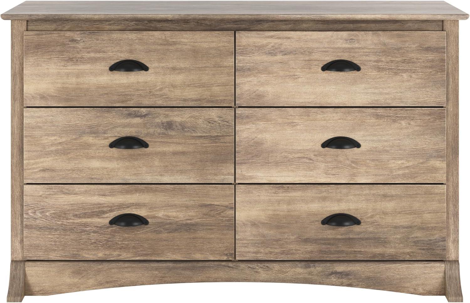 Salt Spring 6 Drawer Condo Dresser Drifted Gray - Prepac: Youthful Storage, Laminated Composite Wood