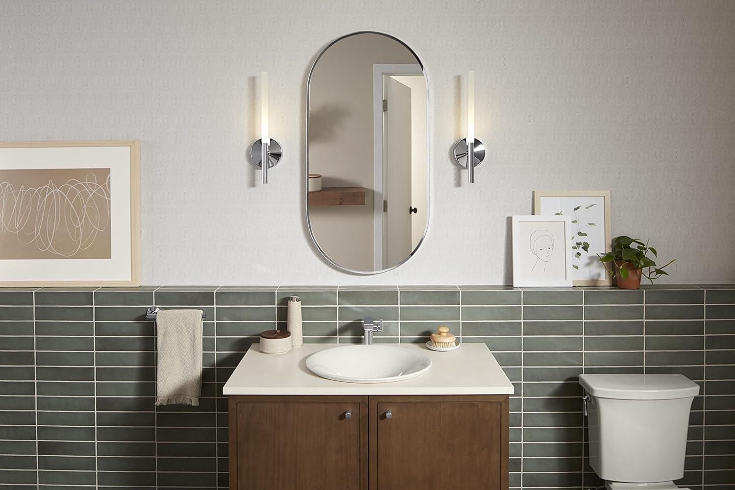 Essential Capsule Wall Mirror, Bathroom/Vanity Mirror with Frame