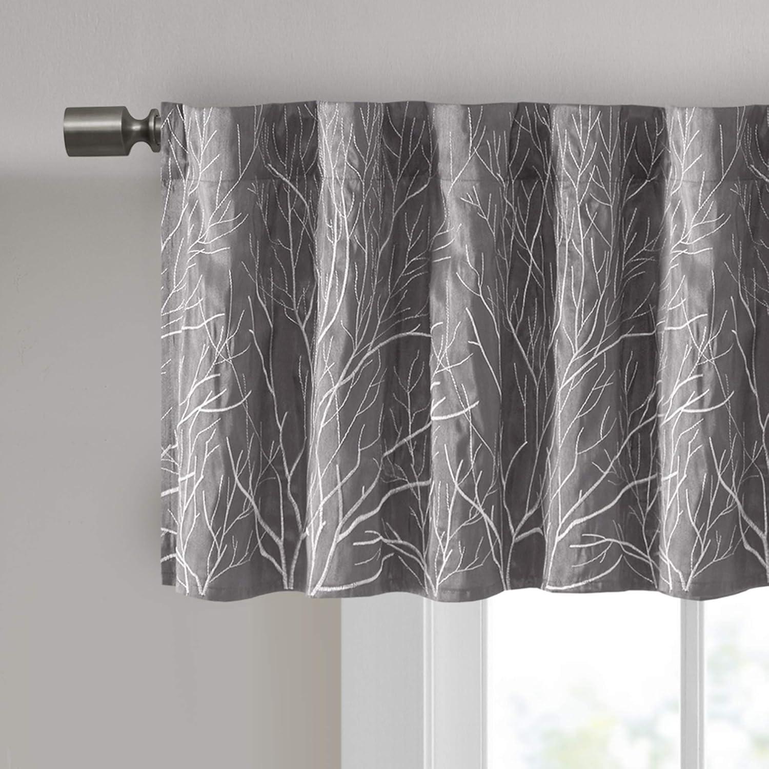 Andora Faux Silk Embroidered Window Valance