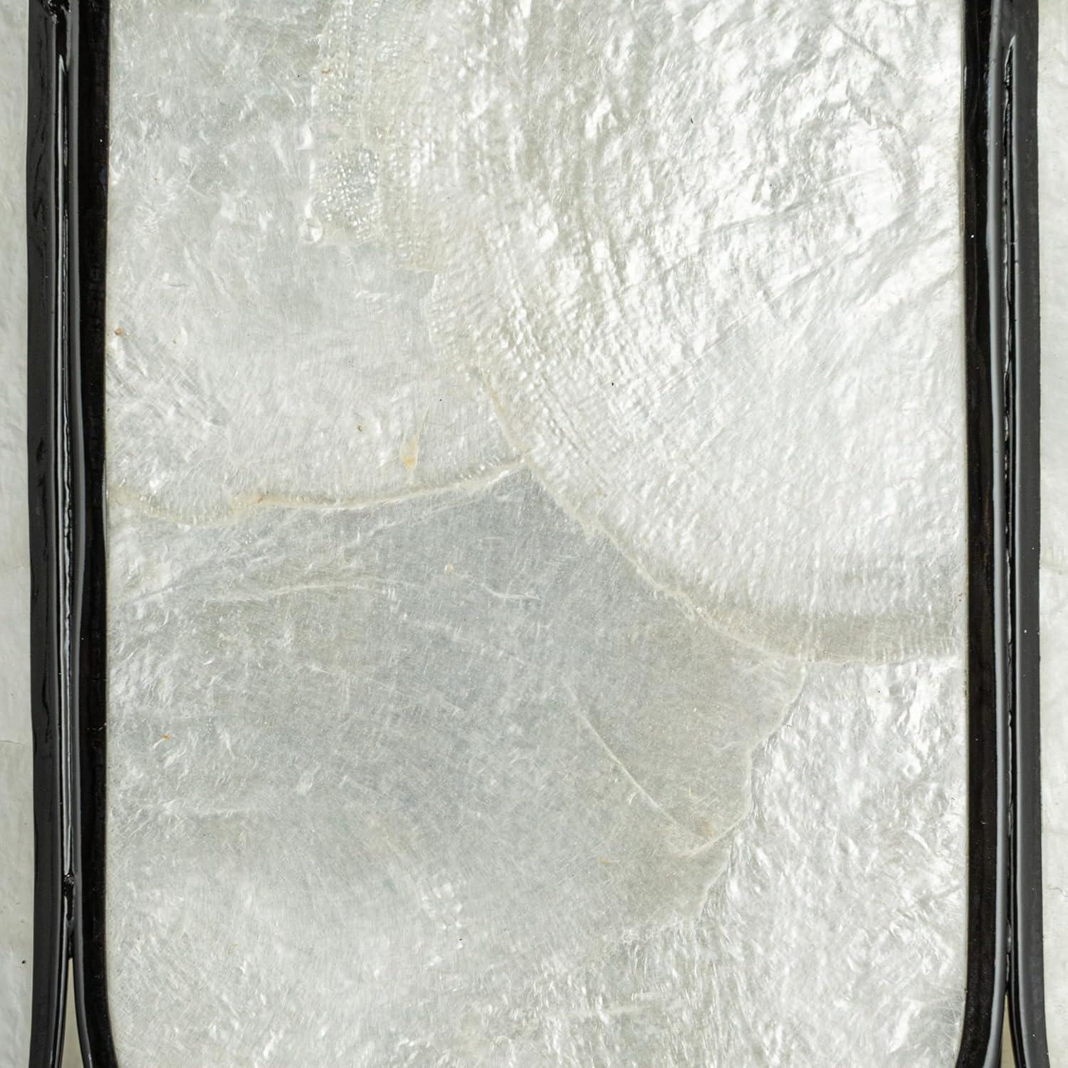 Storied Home 4-Tier Capiz and Metal Wall Sconce: ETL & UL Listed, 1-Way On Off, No Battery Required