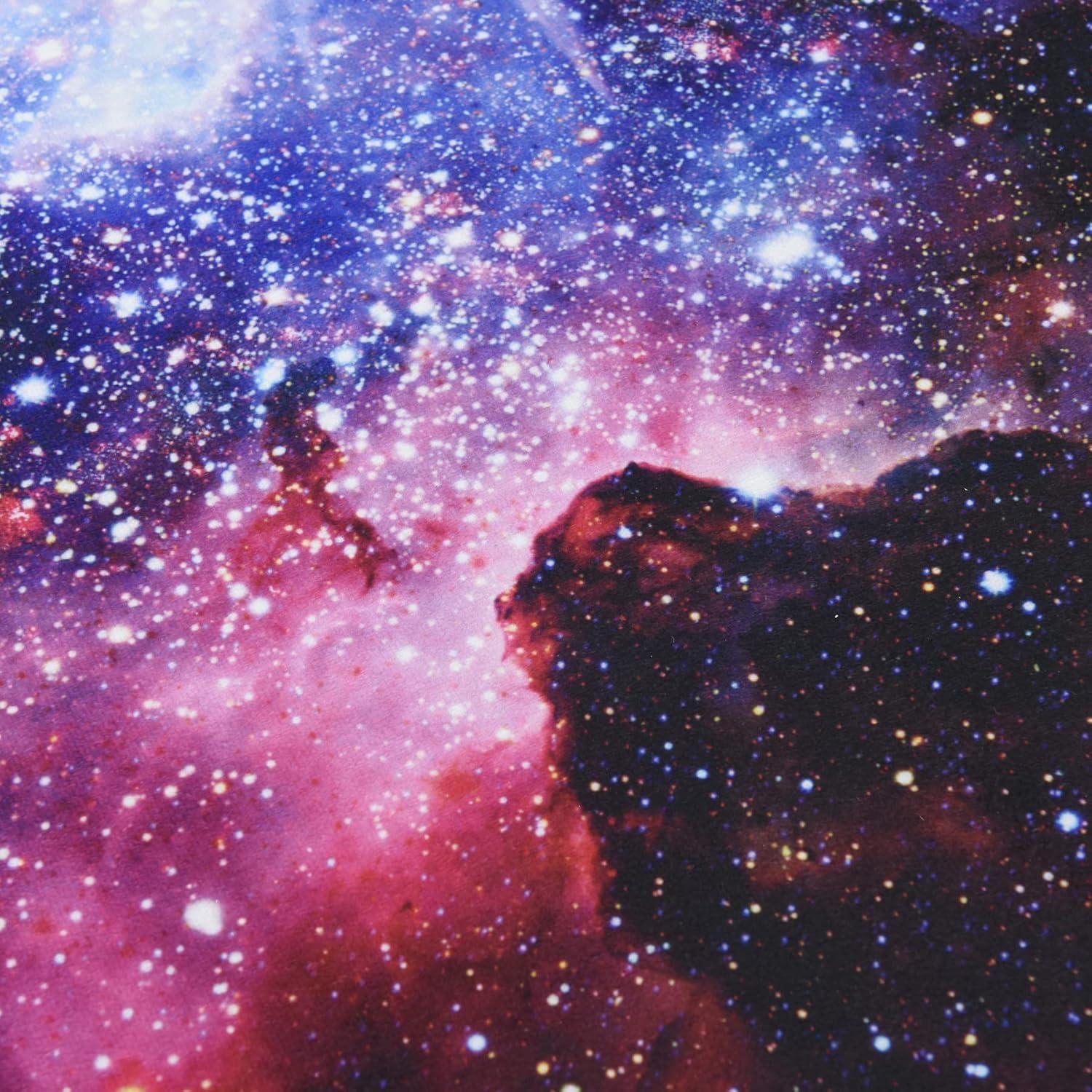 Galaxy Round Rugs, Universe Space Nebula Stars Starry Carpet Large Floor Mat for Living Room, Bedroom (Galaxy, 2.6 ft Diameter)