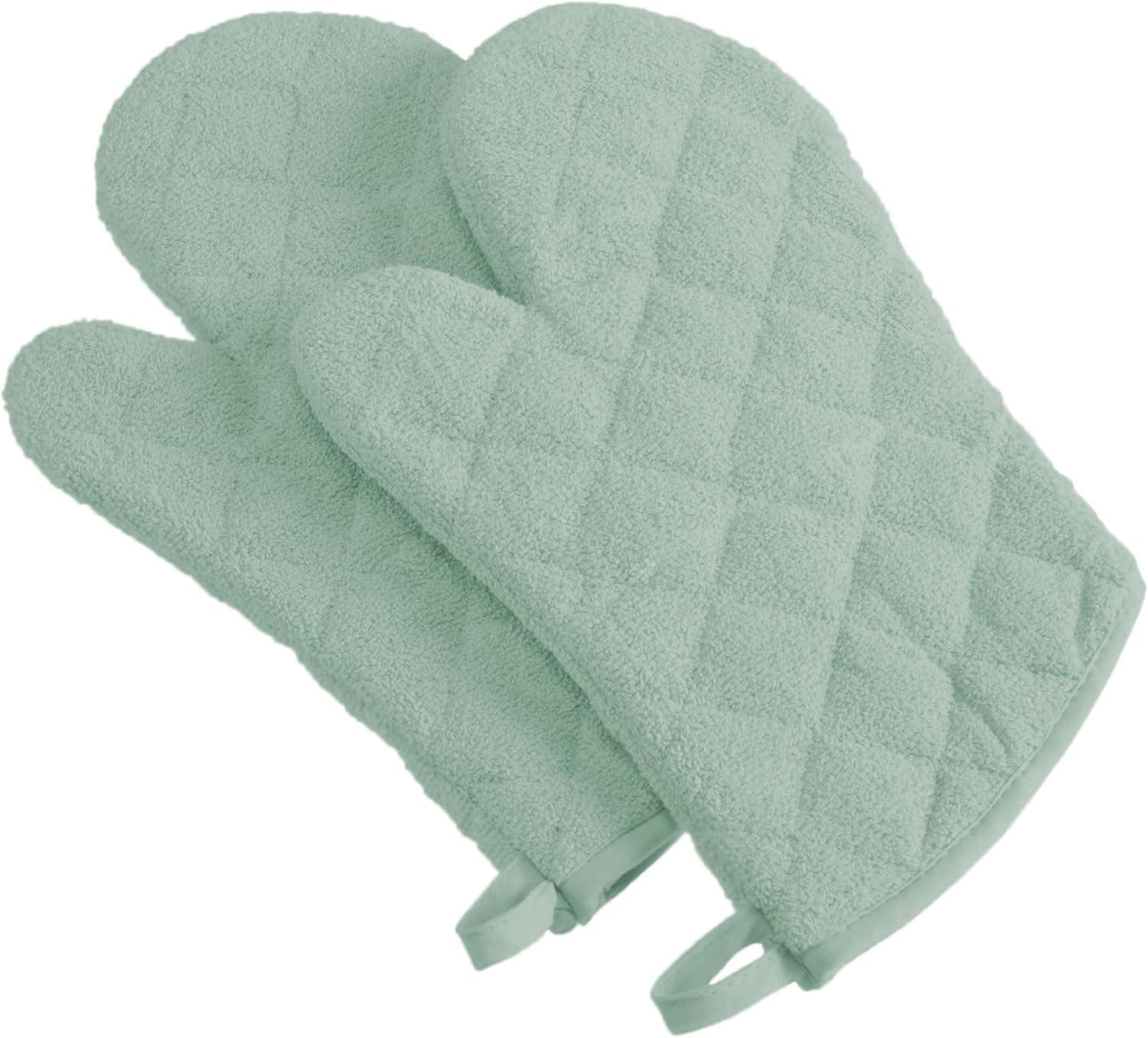 Mint Terry Oven Mitt (Set of 2)