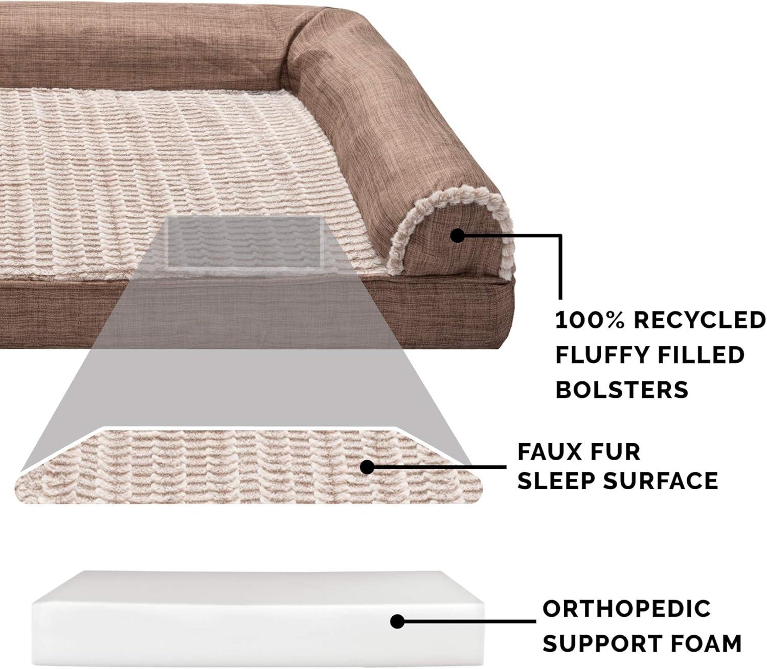 FurHaven Luxe Fur & Performance Linen Sofa Bed