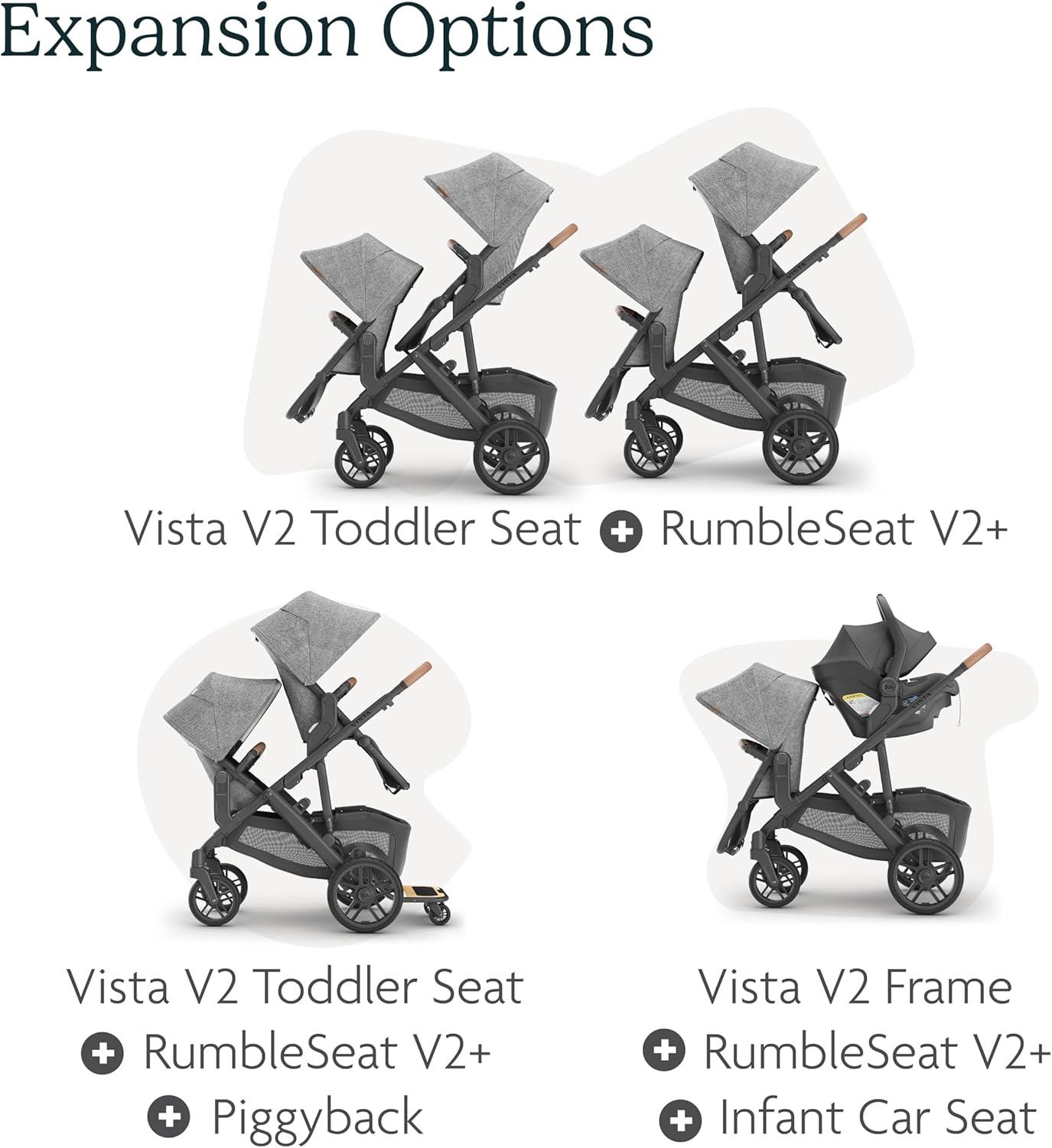 Green Mélange Adjustable RumbleSeat with Canopy