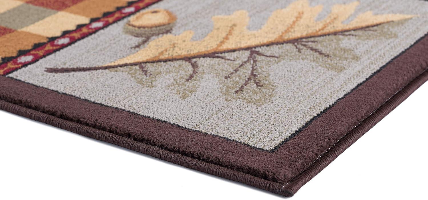 Tayse Nature Area Rug 6568 Lodge Multi Squares Bearpaw 2' 7" x 7' 3" Rectangle