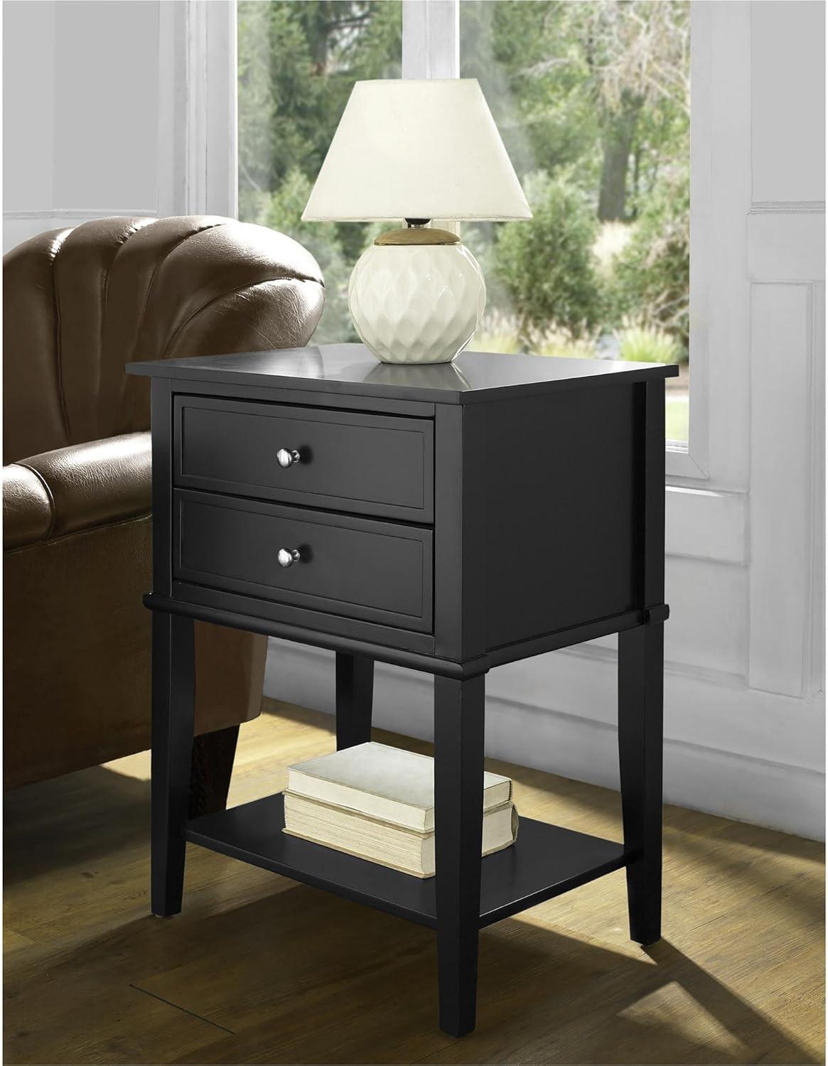 Ameriwood Home Franklin Accent Table with 2 Drawers, Purple
