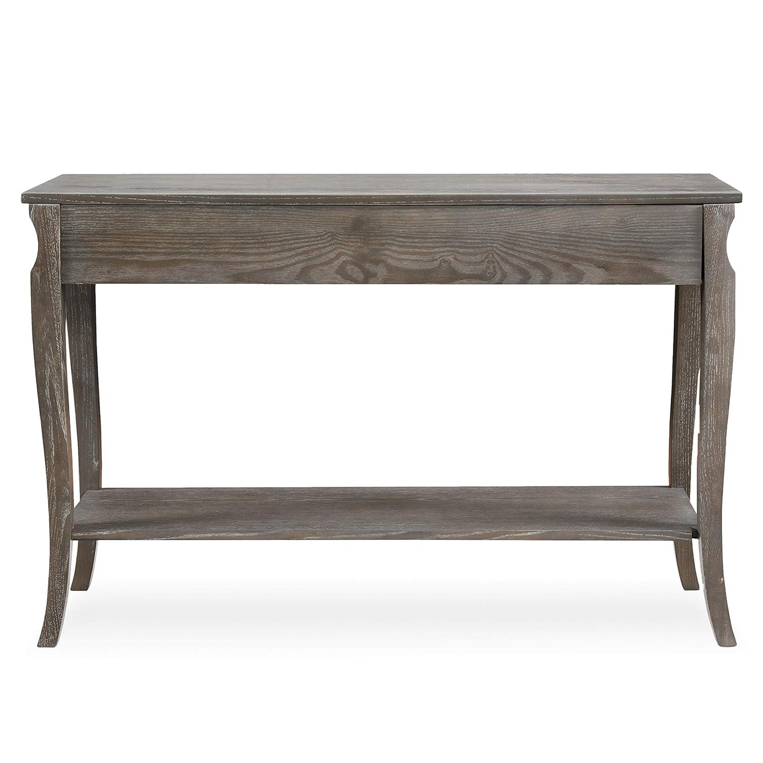 Leick Home Luna Two Drawer Sofa Table, Gray Wash