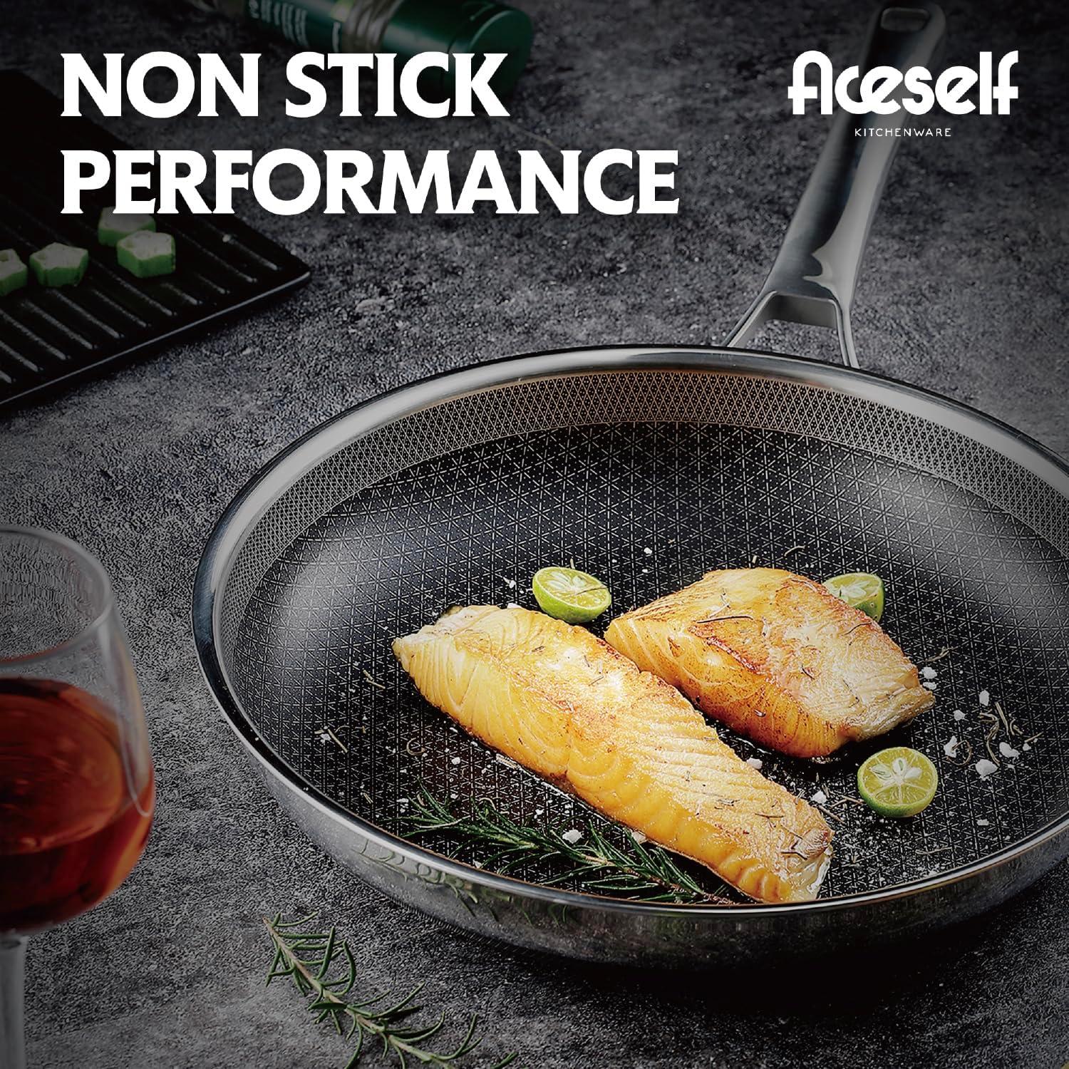 Stainless Steel Non-Stick 3-Piece Fry Pan Set