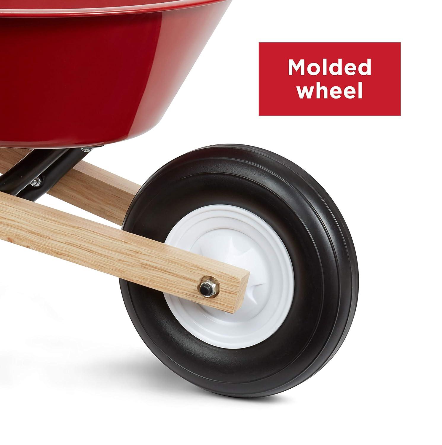 Wagon for Kids, Rolling Cart, Garden Cart on Wheels, Baby Wagon, Radio Flyer Kid's Wheelbarrow, Red, for Ages 3+ Years