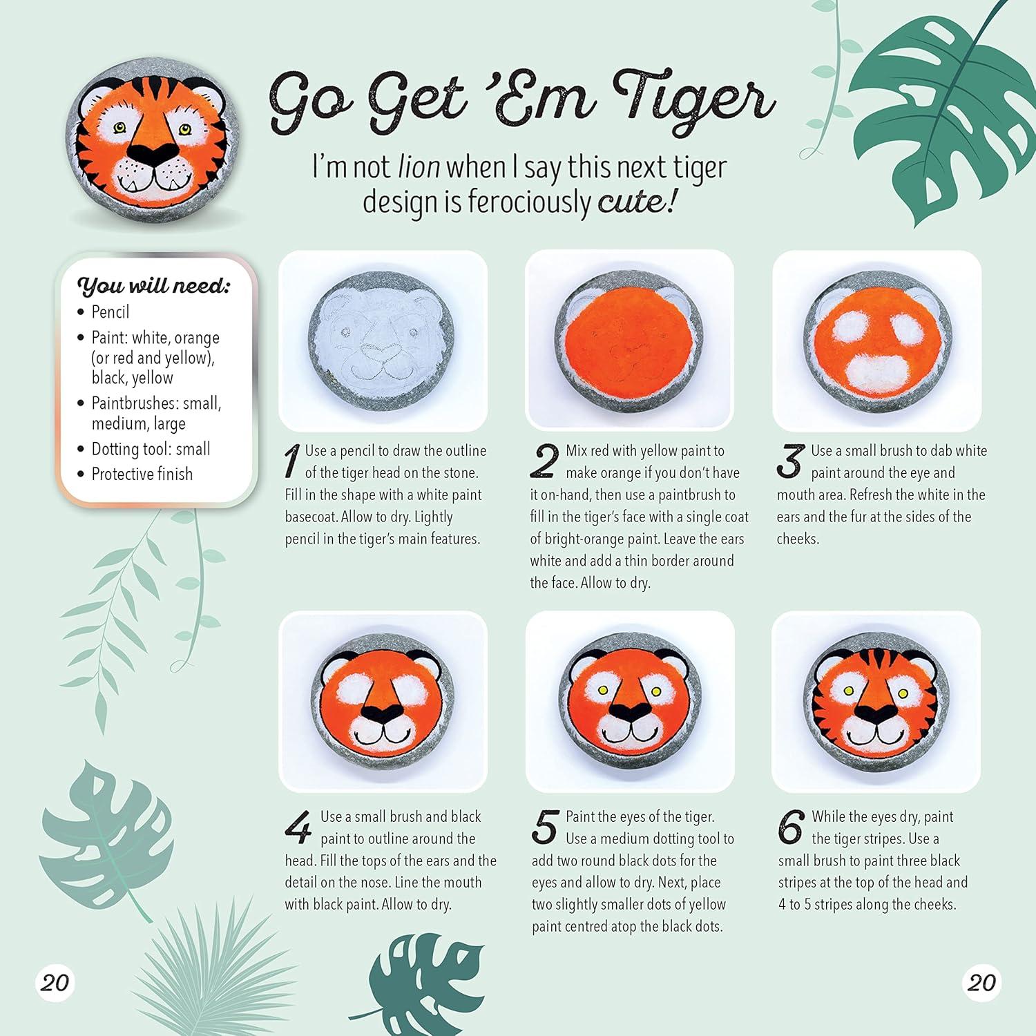 Animal Rock Painting Box Set - DIY Rock Painting for Adults - Rocks, Brush, Paint Included - Mandala Stone Artist - Create Rock Artwork at Home - Arts and Craft for Adults - Adult Hobbies