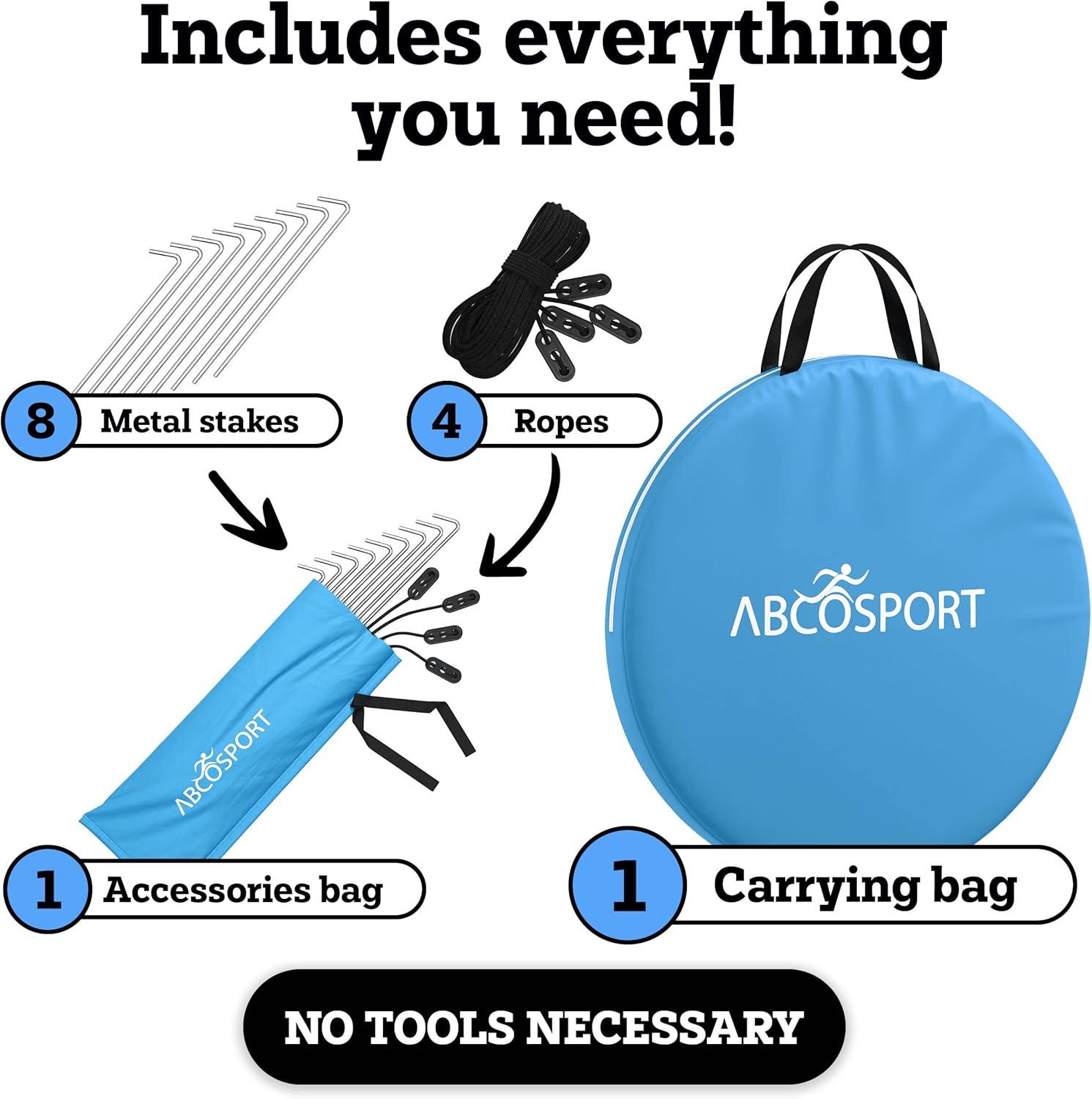 EcoSport 88.6" x 47.2" Pop-up Tent and Automatic Instant Portable Cabana Beach, Camping Tent Pop Up Shade Tent | Beach Tent