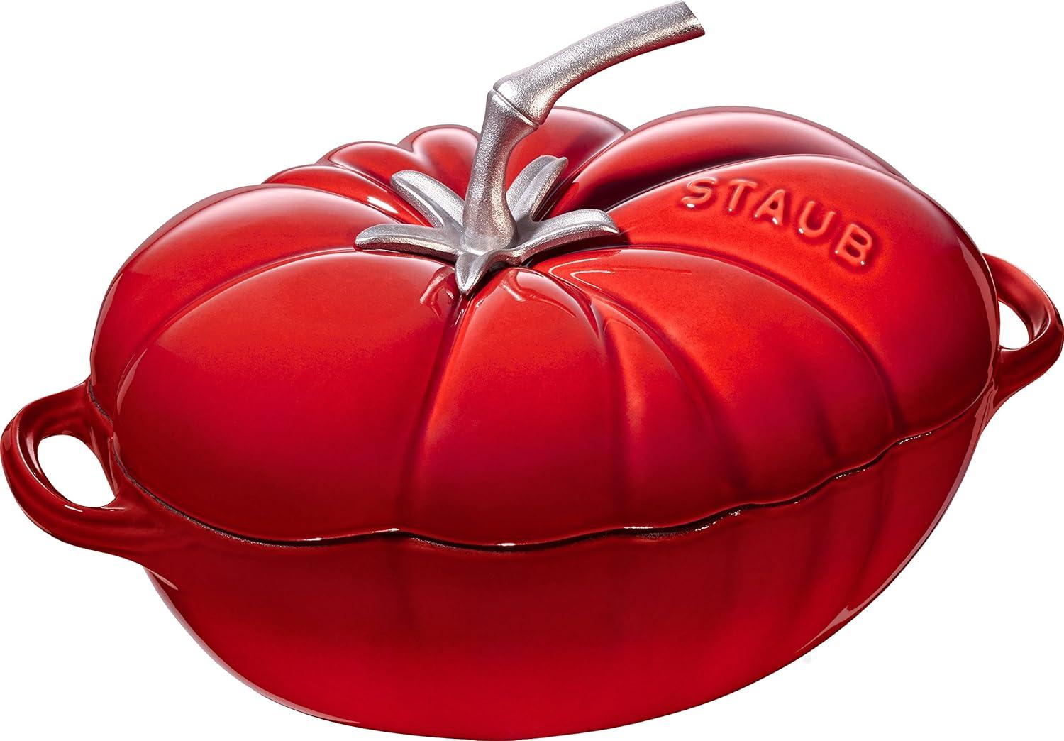 Cherry Red Cast Iron 3-Quart Tomato Cocotte