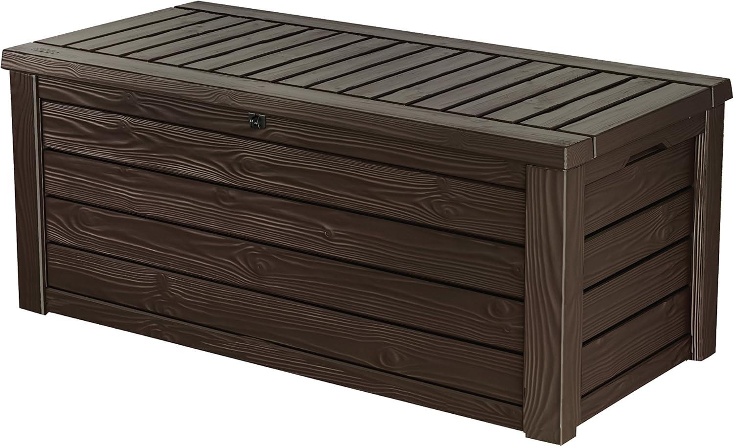 Keter Keter Westwood 150 Gallon Large Durable Resin Outdoor Storage and Organization Deck Box For Patio Furniture and Supplies