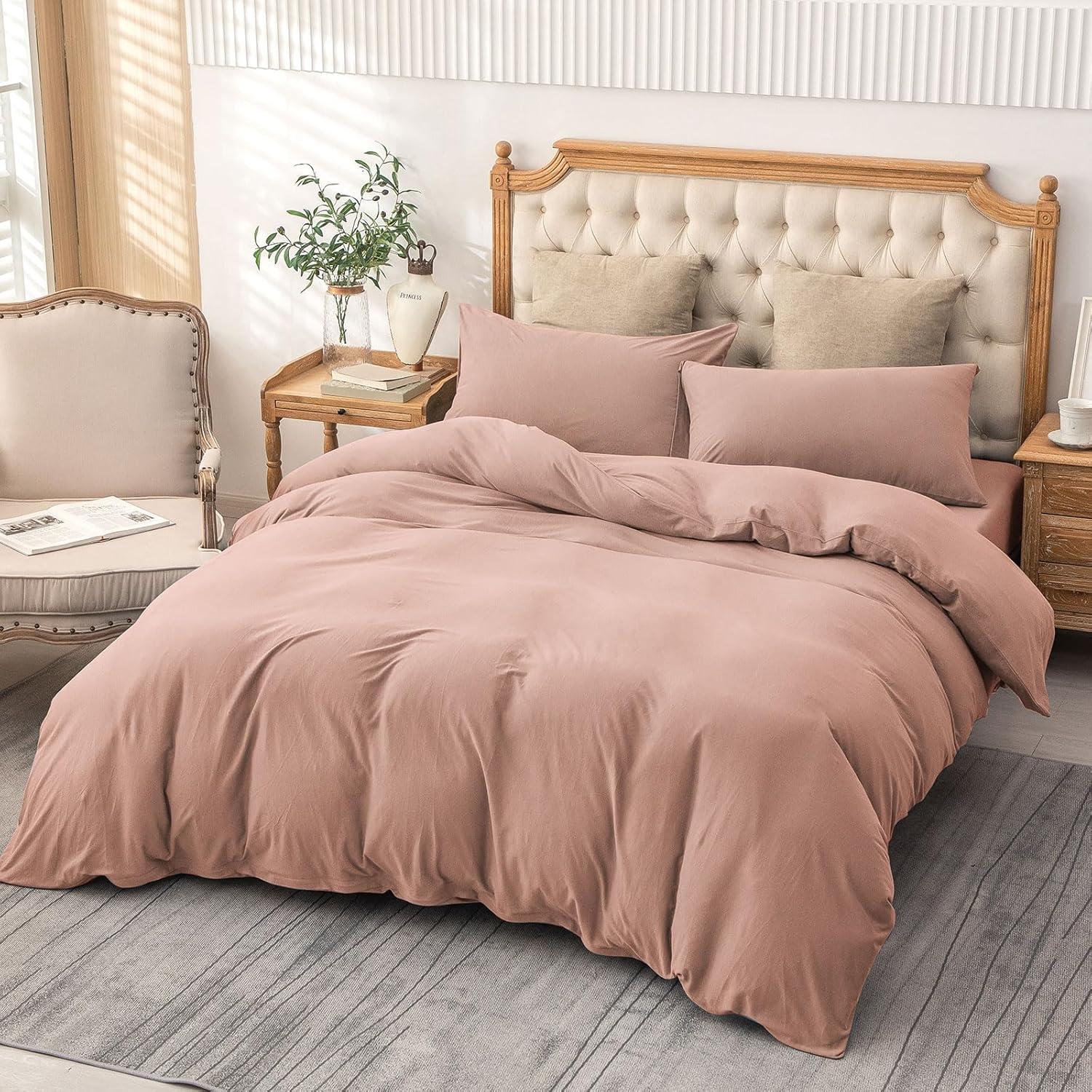 HOME BEDDING Jersey Cotton Duvet Cover Set