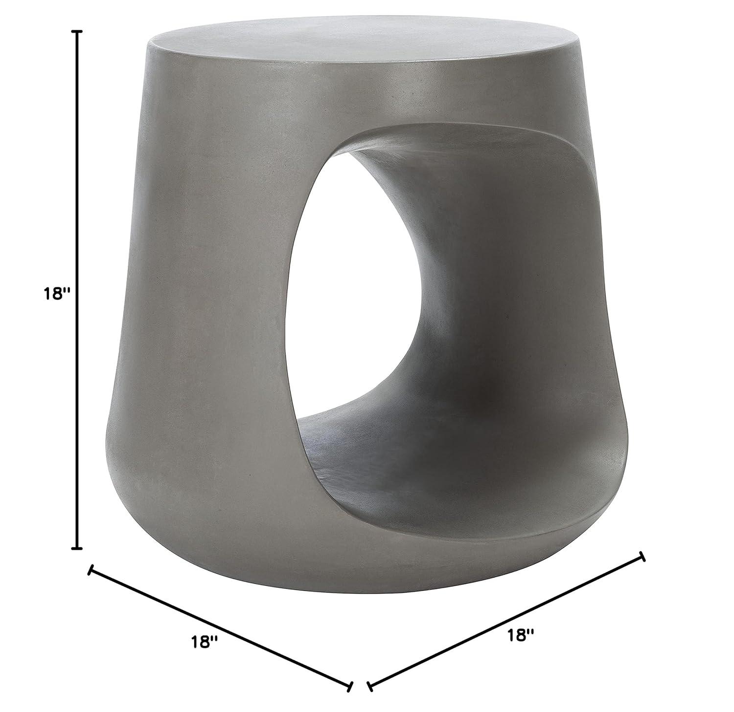 Vikki Concrete Accent Stool - Indoor/Outdoor - VNN1040 - Gray - Safavieh