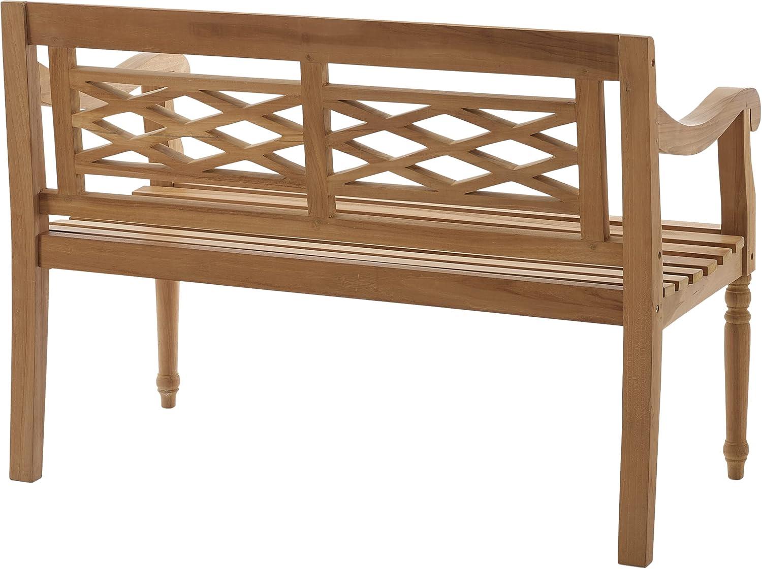 Crosley Furniture Olivier 2-Person Teak Wood Indoor Outdoor Bench for Outside Patio, Garden, Porch