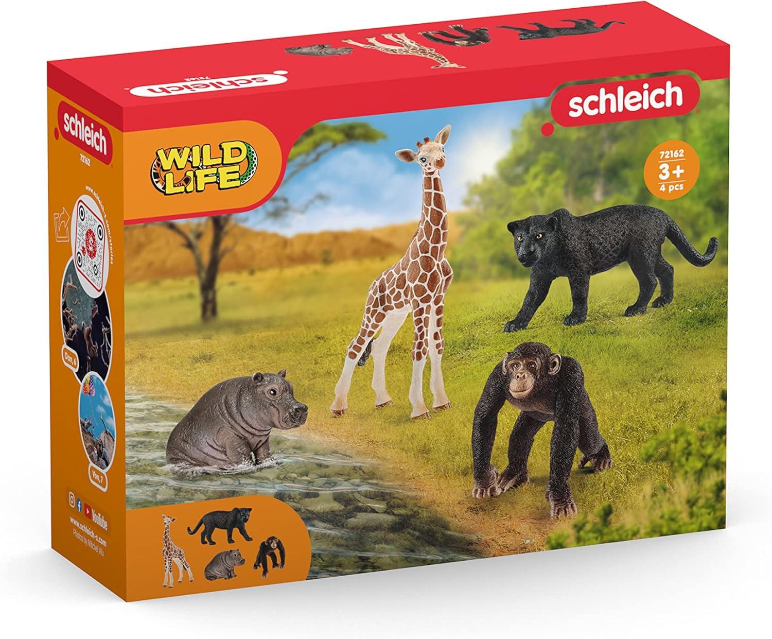 Schleich Wild Life Safari Animal Figurine Set for Ages 3-8