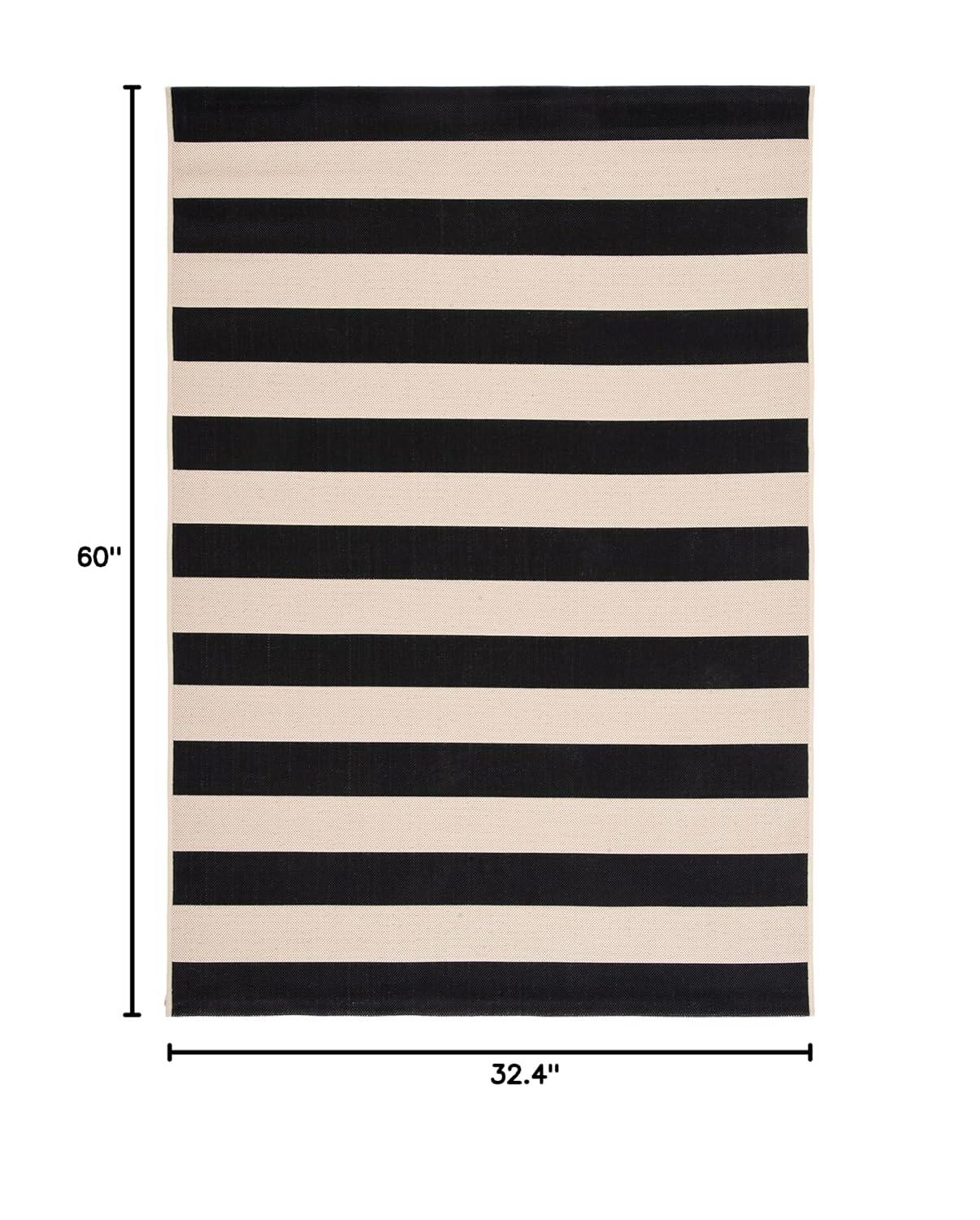 Highland Dunes Bridgeman Performance Striped Rug