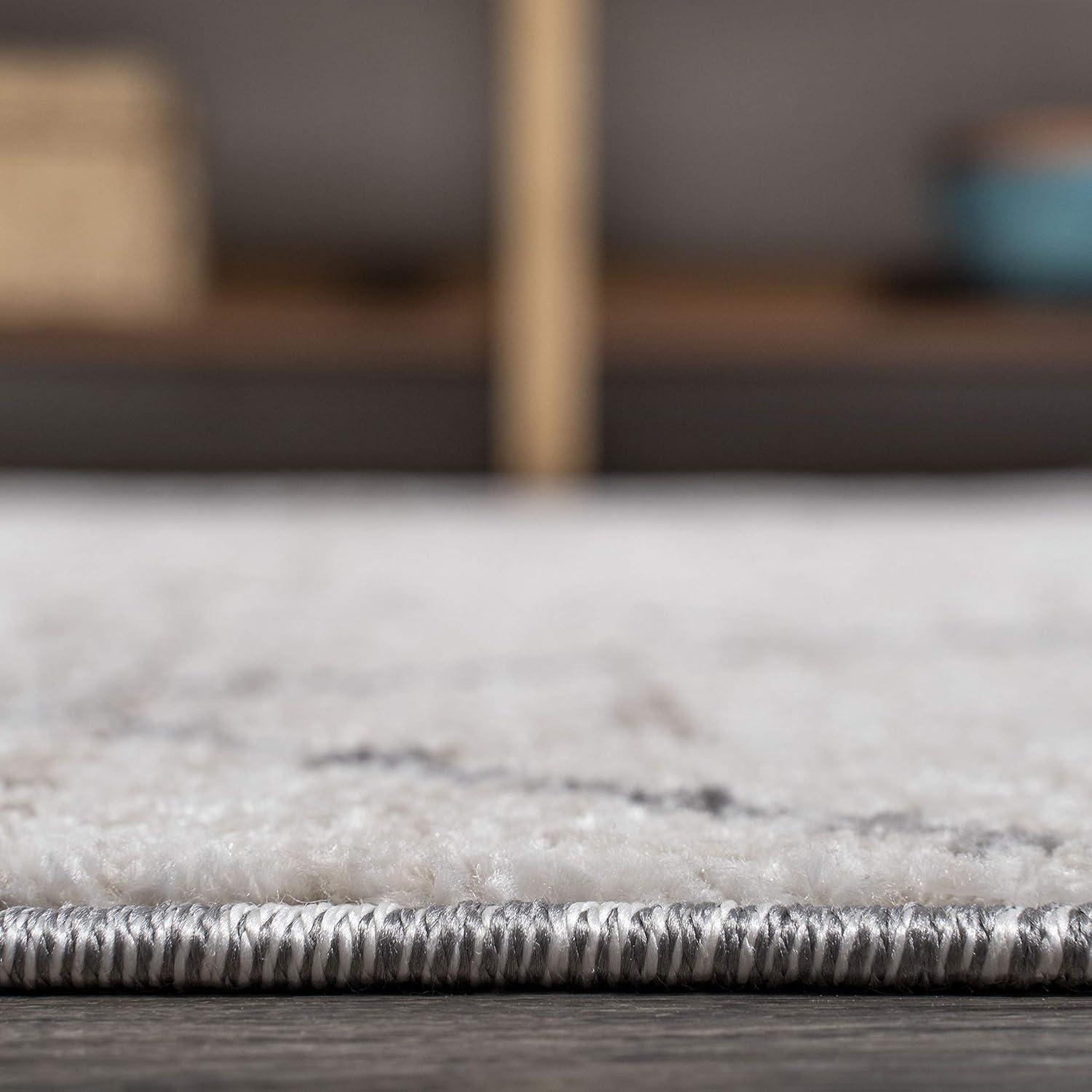 2'x8' Asilah Moroccan Modern Diamond Runner Rug, Light Gray - JONATHAN Y