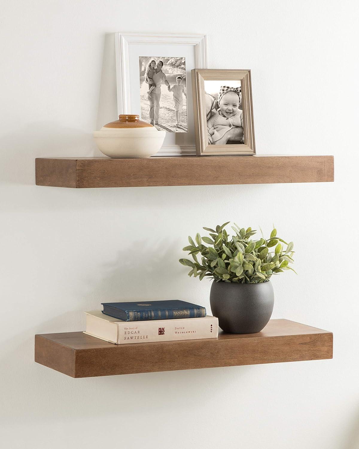 2pc 24" Havlock Wood Shelf Set - Kate & Laurel All Things Decor