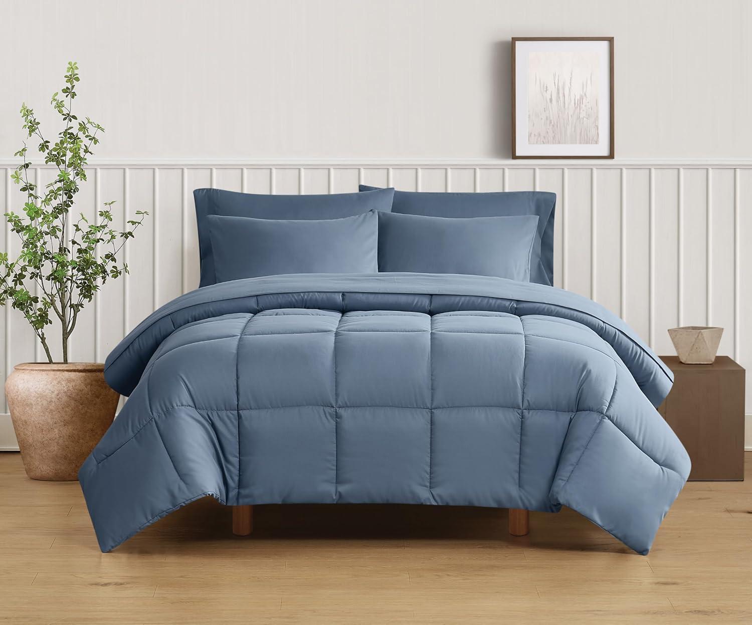 Truly Soft 2pc Twin/Twin Extra Long Comforter Set Blue